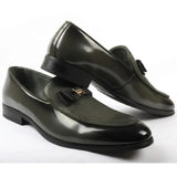 Ανδρικά Loafers με ανάγλυφη υφή και αγκράφα στο μπροστινό μέρος, εμβληματικά, με φιόγκο