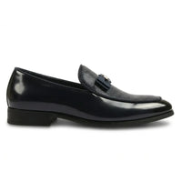 Ανδρικά Loafers με ανάγλυφη υφή και αγκράφα στο μπροστινό μέρος, εμβληματικά, με φιόγκο