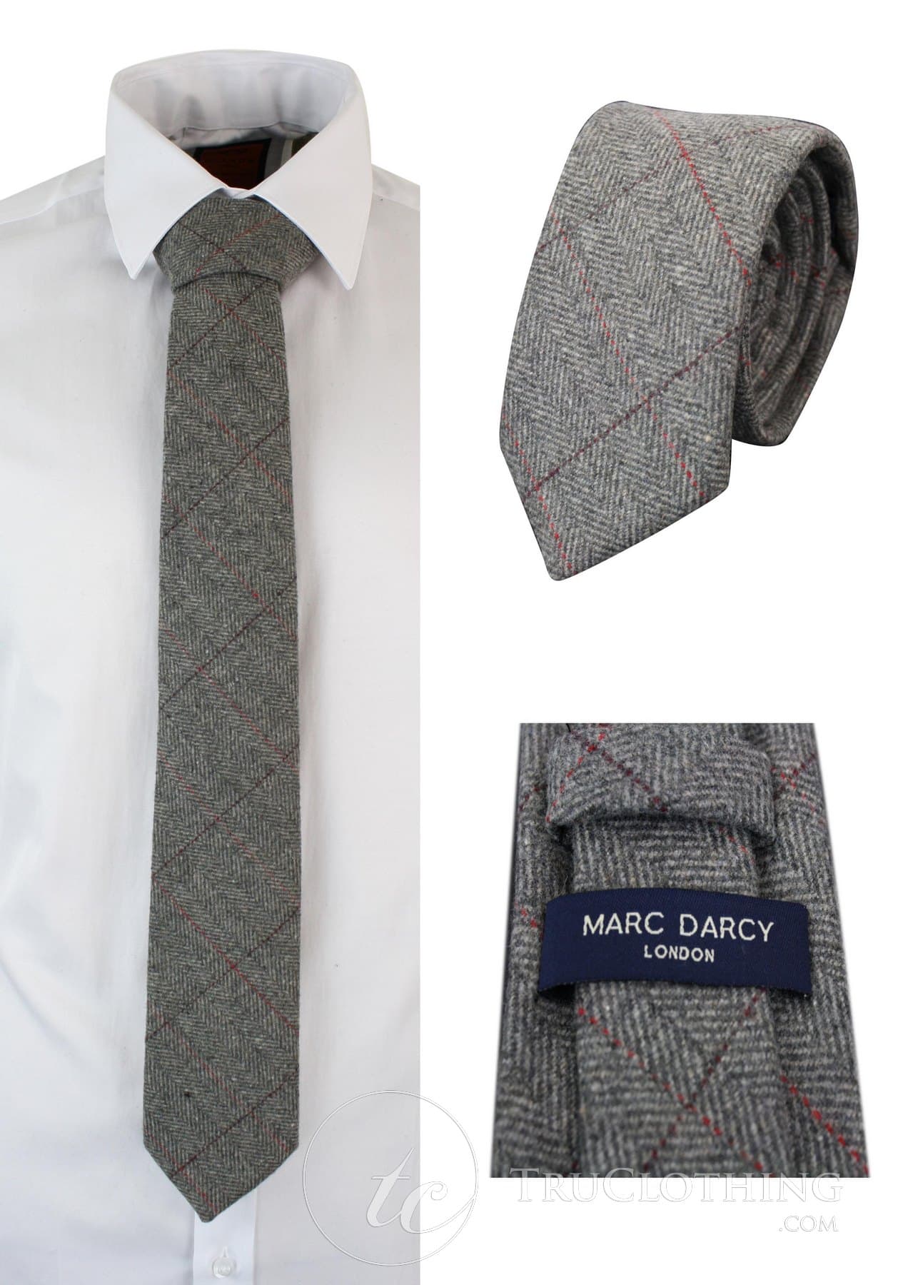 Ανδρικές Γραβάτες Marc Darcy με Υφή από Τουίντ, Κλασικές, Vintage, Ρετρό, Deon