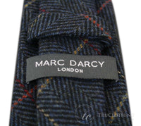 Ανδρικές Γραβάτες Marc Darcy με Υφή από Τουίντ, Κλασικές, Vintage, Ρετρό, Eton, Ναυτικό Μπλε