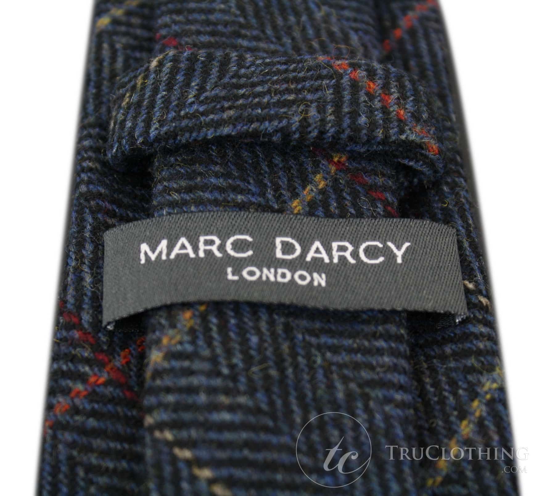 Ανδρικές Γραβάτες Marc Darcy με Υφή από Τουίντ, Κλασικές, Vintage, Ρετρό, Eton, Ναυτικό Μπλε