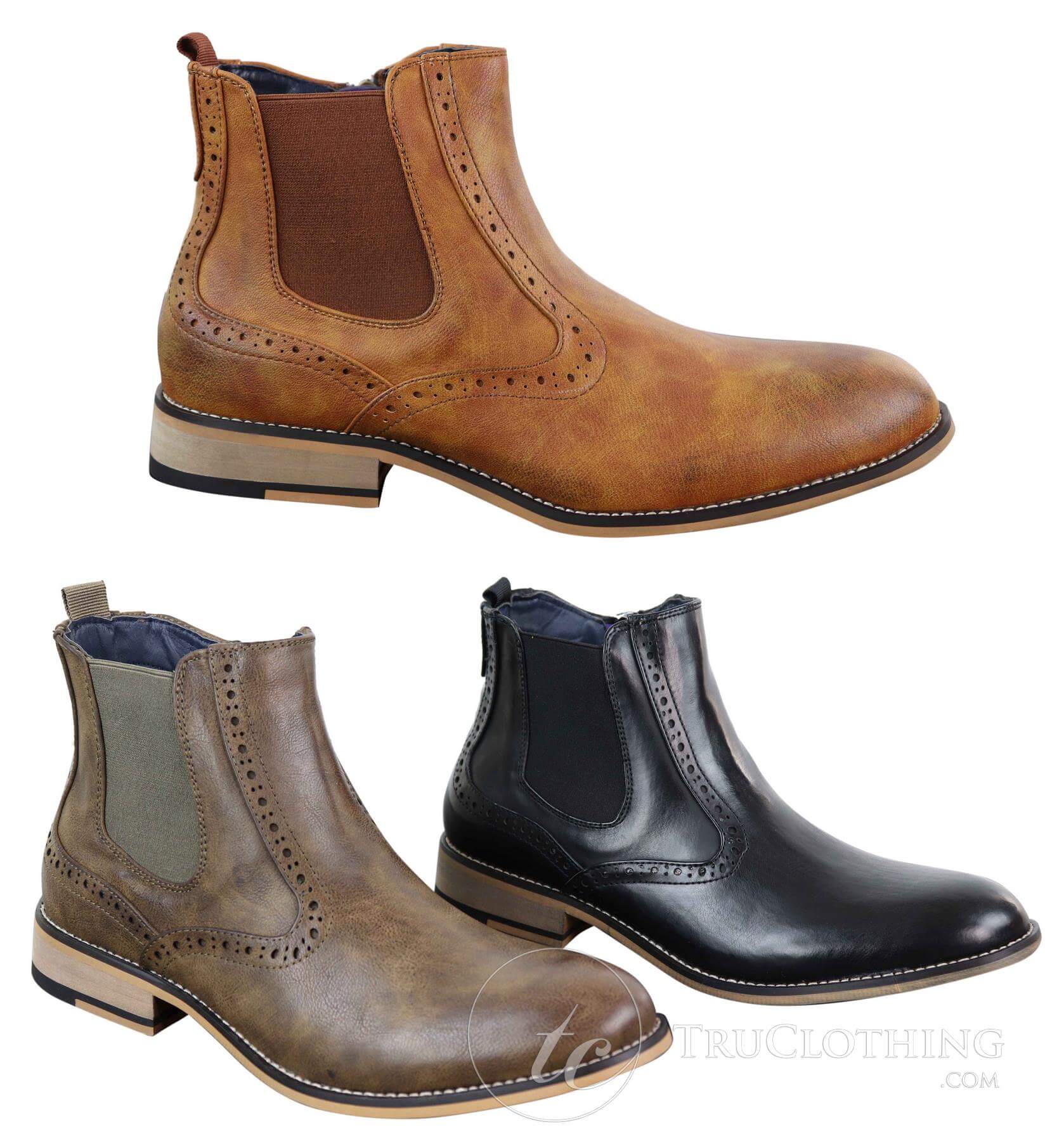 Ανδρικά vintage μποτάκια Brogue μέχρι τον αστράγαλο - Cavani Fox