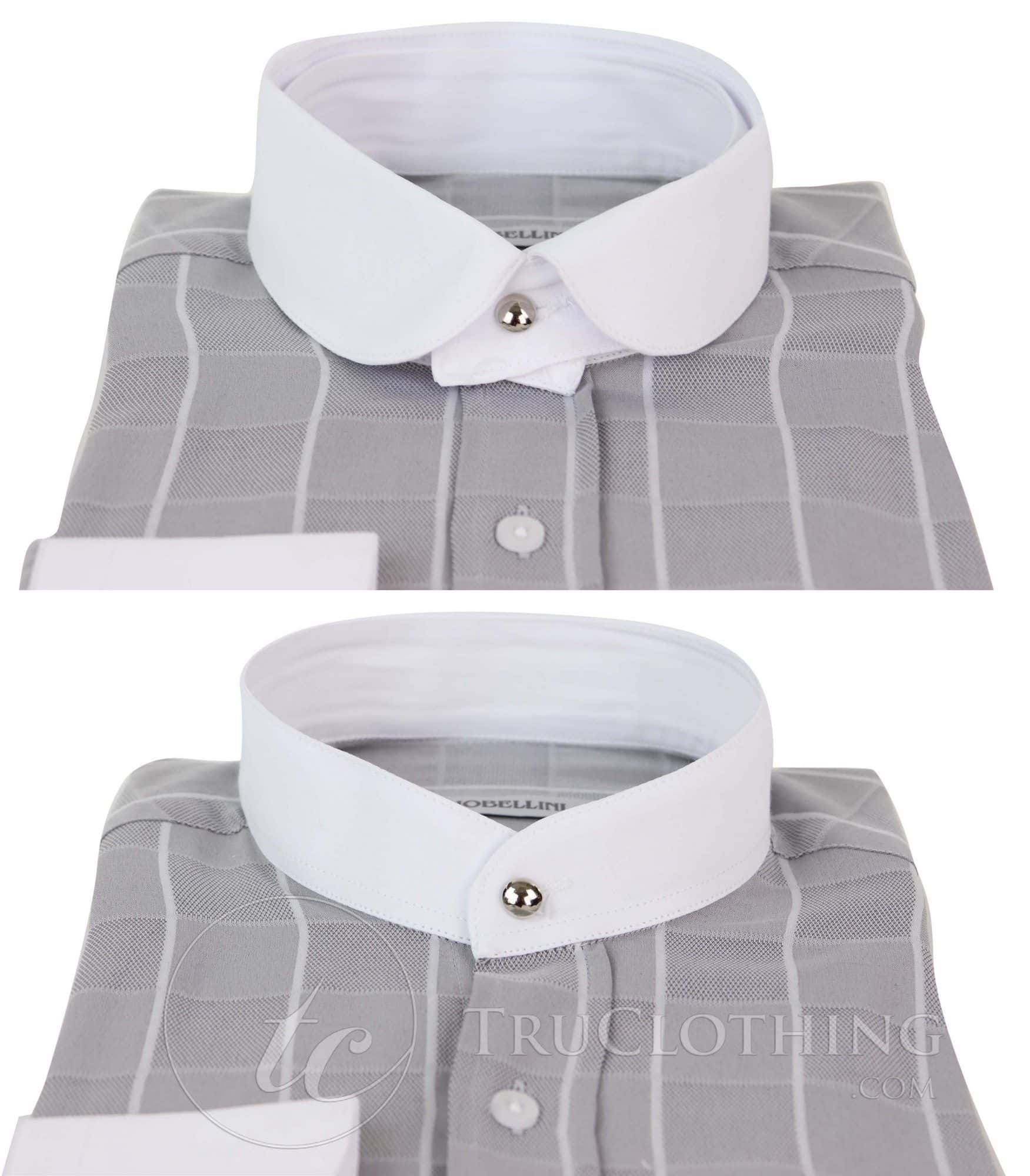 Ανδρικό πουκάμισο με vintage καρό σχέδιο και αφαιρούμενο γιακά