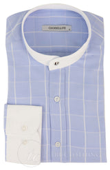 Ανδρικό πουκάμισο με vintage καρό σχέδιο και αφαιρούμενο γιακά