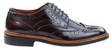 Ανδρικά Παπούτσια Oxford Brogue με Δερμάτινα Κορδόνια Goodyear Welted, σε Ανοιχτό Καφέ Μπορντό