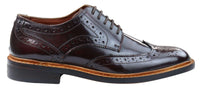 Ανδρικά Παπούτσια Oxford Brogue με Δερμάτινα Κορδόνια Goodyear Welted, σε Ανοιχτό Καφέ Μπορντό