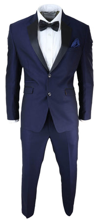 Ανδρικό μπλε κοστούμι βραδινού τύπου Tuxedo