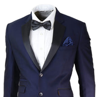 Ανδρικό μπλε κοστούμι βραδινού τύπου Tuxedo