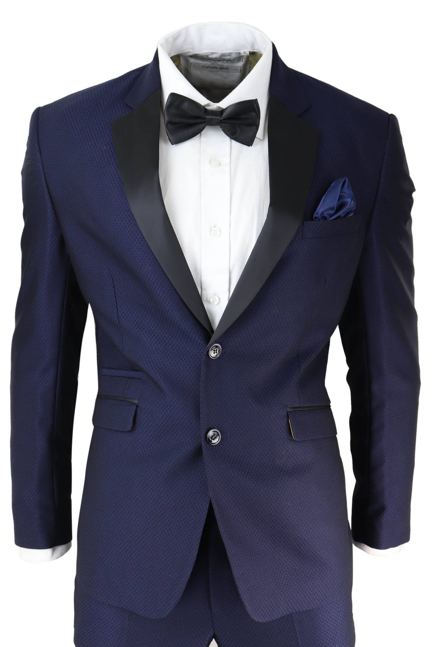 Ανδρικό μπλε κοστούμι βραδινού τύπου Tuxedo