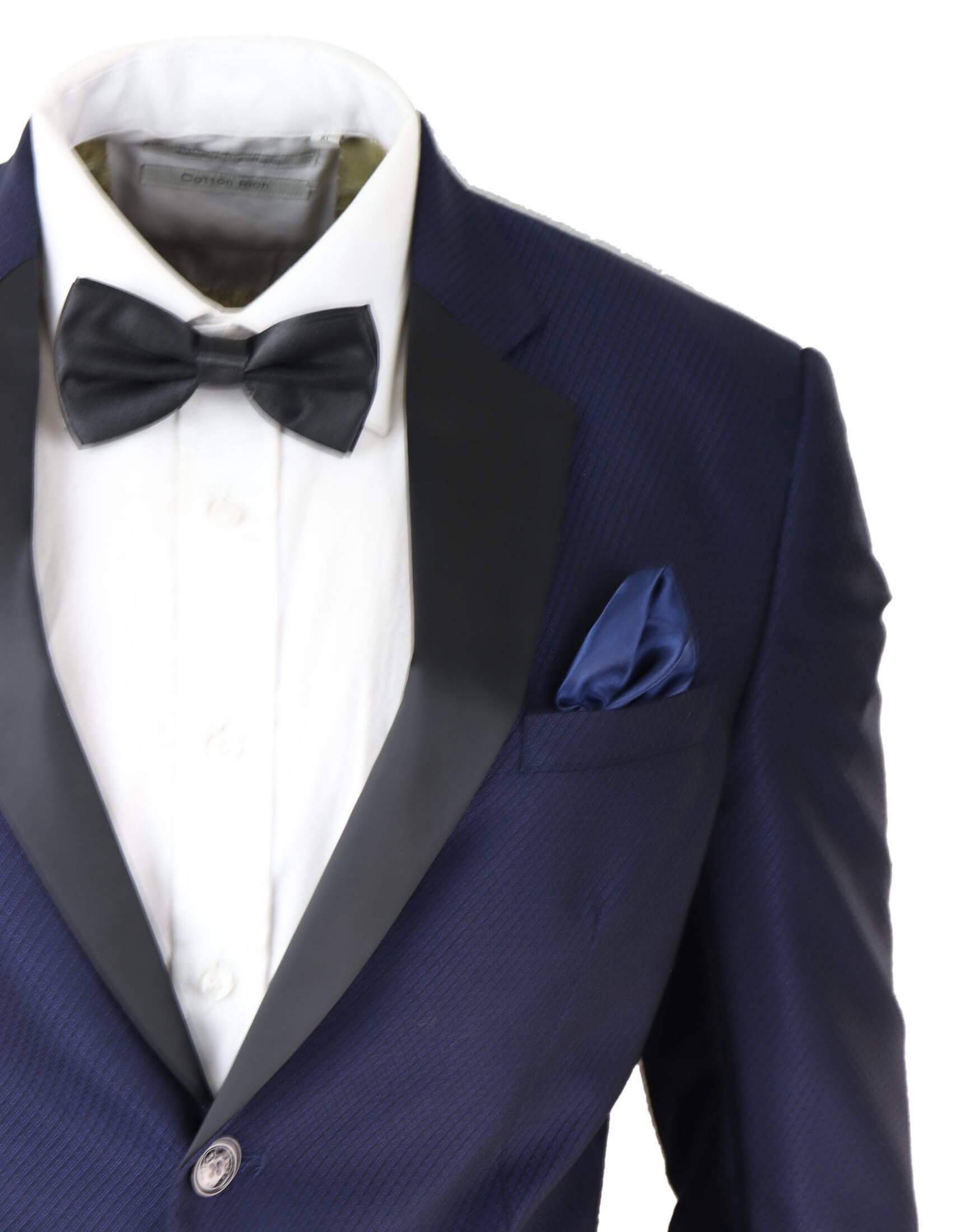 Ανδρικό μπλε κοστούμι βραδινού τύπου Tuxedo