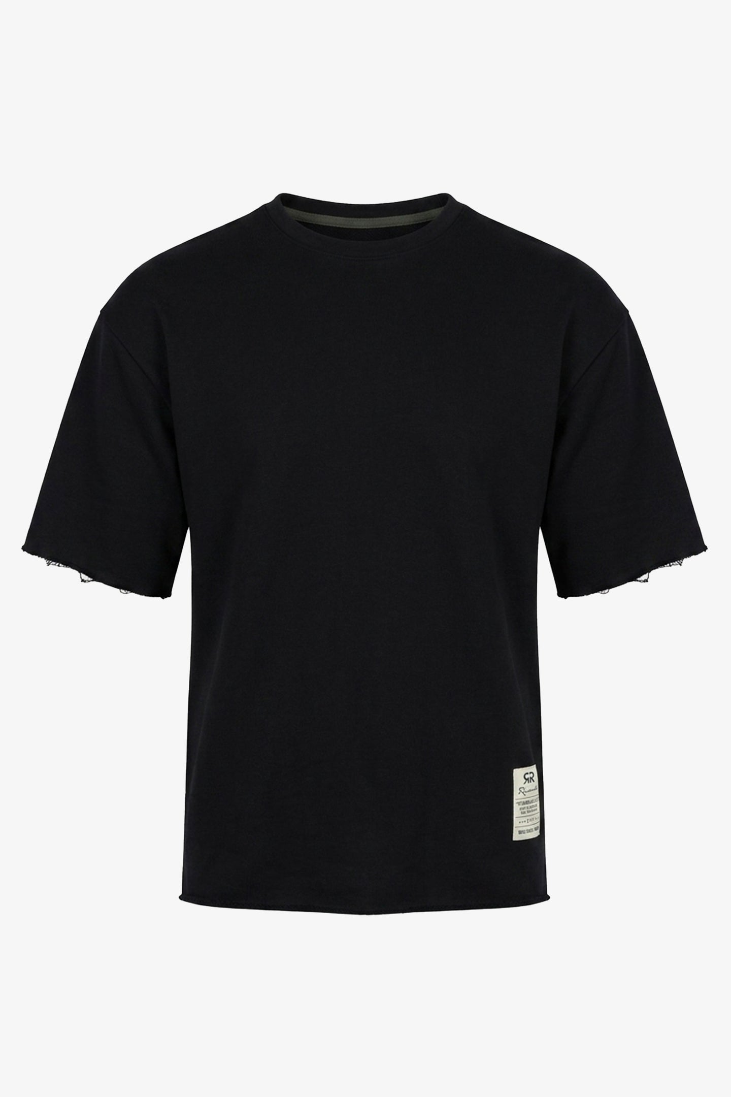 Ανδρικό T-shirt με σκούρο μπλε χρώμα και χαλαρή εφαρμογή, με λεπτή λαιμόκοψη από μείγμα βαμβακιού