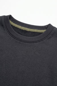 Ανδρικό T-shirt με σκούρο μπλε χρώμα και χαλαρή εφαρμογή, με λεπτή λαιμόκοψη από μείγμα βαμβακιού