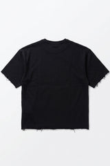 Ανδρικό T-shirt με σκούρο μπλε χρώμα και χαλαρή εφαρμογή, με λεπτή λαιμόκοψη από μείγμα βαμβακιού