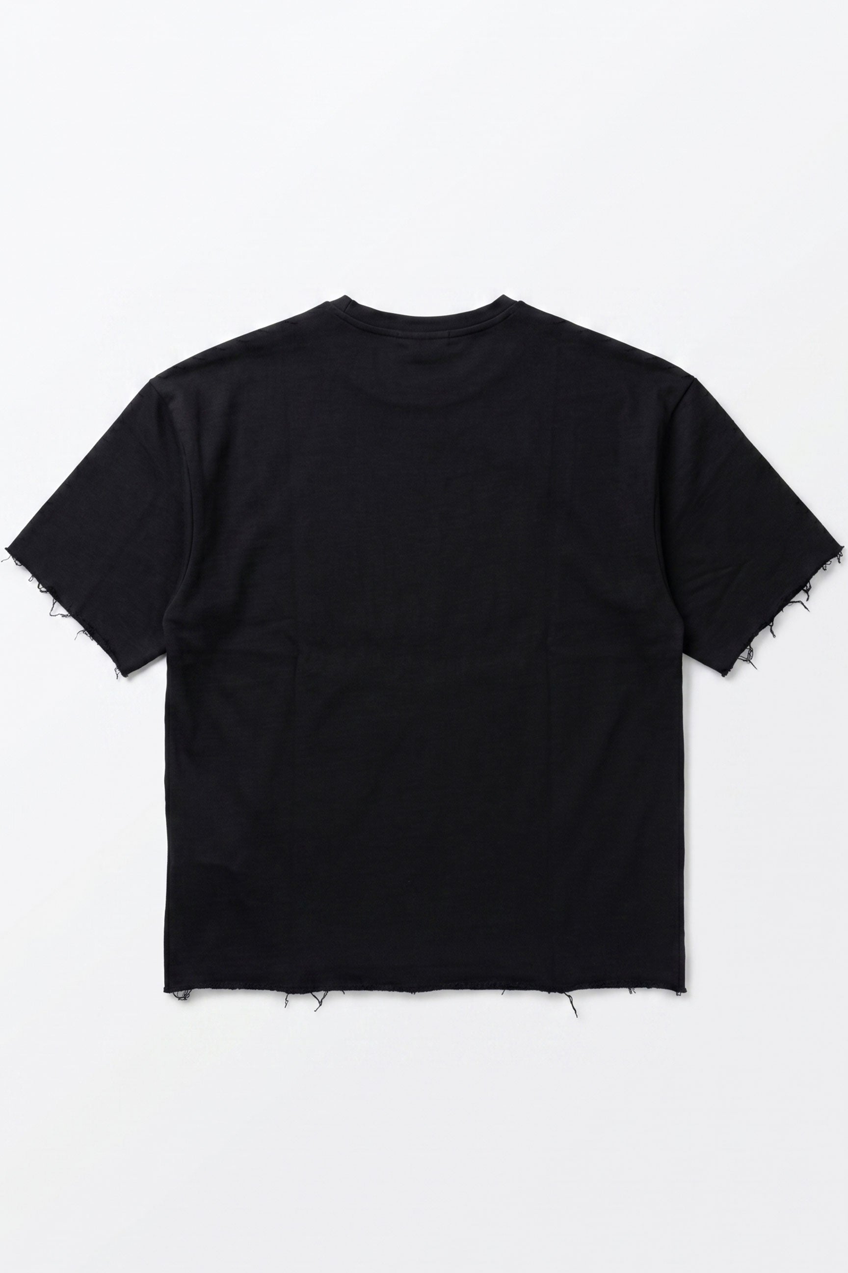 Ανδρικό T-shirt με σκούρο μπλε χρώμα και χαλαρή εφαρμογή, με λεπτή λαιμόκοψη από μείγμα βαμβακιού