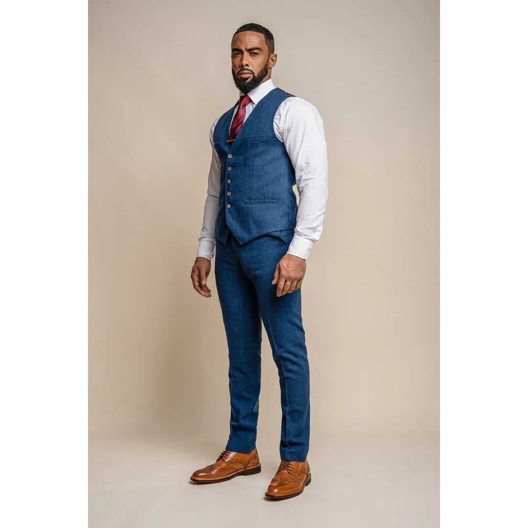 Orson - Ανδρικό Μπλε Γιλέκο από Τουίντ
