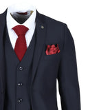 Parker - Ανδρικό Νυφικό Κοστούμι 3 Τεμαχίων σε Navy Navy