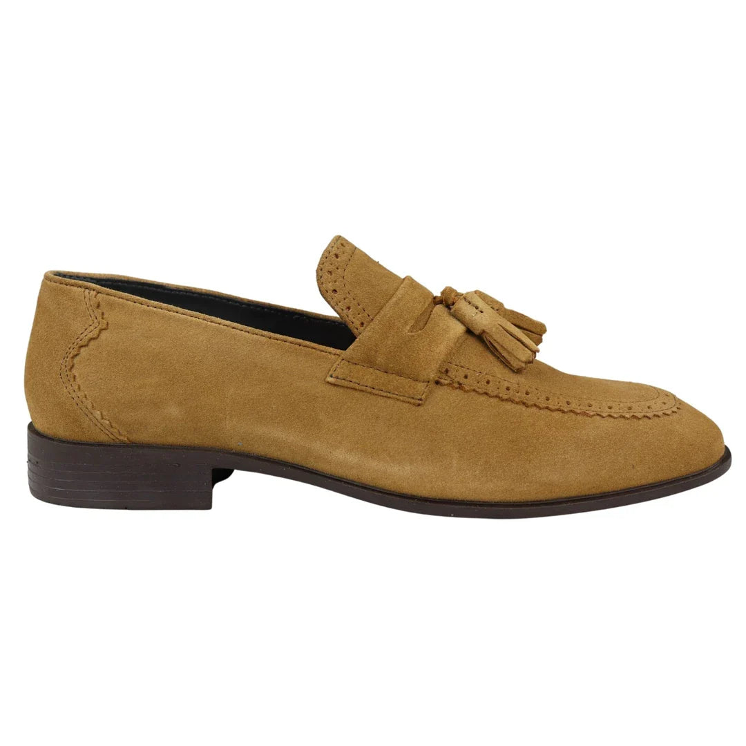 Ανδρικά Μοκασίνια Slip-on, Καφέ, Φούντα, Γνήσιο Σουέτ, Κομψό, Καθημερινό Φόρεμα, Κλασικό για Οδήγηση