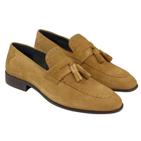 Ανδρικά Μοκασίνια Slip-on, Καφέ, Φούντα, Γνήσιο Σουέτ, Κομψό, Καθημερινό Φόρεμα, Κλασικό για Οδήγηση