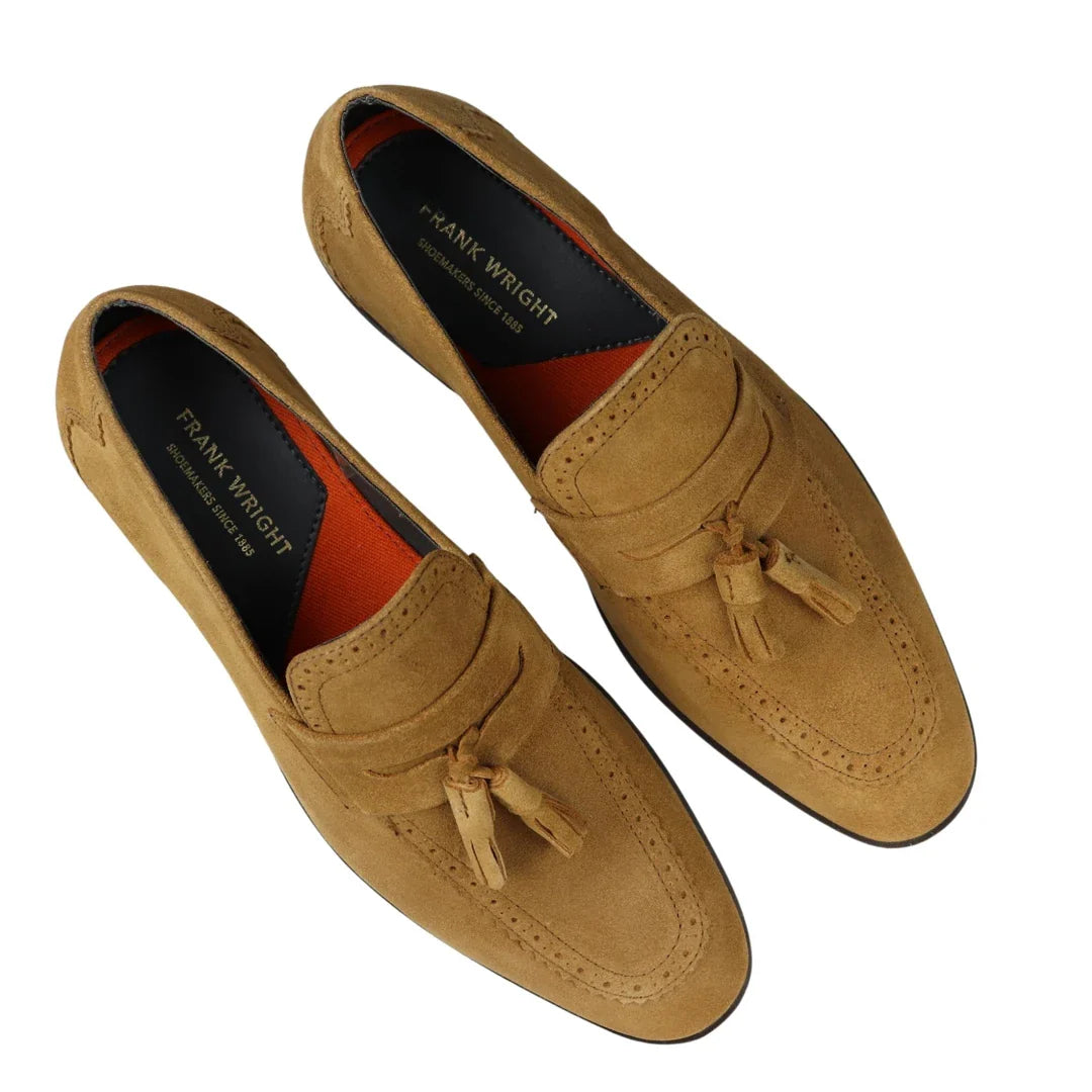 Ανδρικά Μοκασίνια Slip-on, Καφέ, Φούντα, Γνήσιο Σουέτ, Κομψό, Καθημερινό Φόρεμα, Κλασικό για Οδήγηση