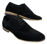 Patron 238 Ανδρικά Δερμάτινα Brogues από Σουέτ, Έξυπνα, Καθημερινά, Κόκκινα, Καφέ, Ναυτικό, Μαύρο, Ρετρό, Παπούτσια με Δαντέλα