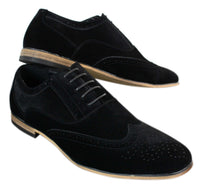 Patron 238 Ανδρικά Δερμάτινα Brogues από Σουέτ, Έξυπνα, Καθημερινά, Κόκκινα, Καφέ, Ναυτικό, Μαύρο, Ρετρό, Παπούτσια με Δαντέλα