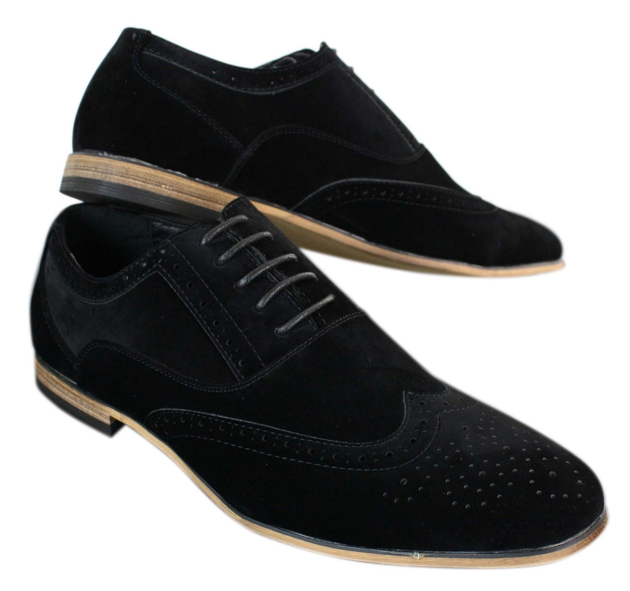 Patron 238 Ανδρικά Δερμάτινα Brogues από Σουέτ, Έξυπνα, Καθημερινά, Κόκκινα, Καφέ, Ναυτικό, Μαύρο, Ρετρό, Παπούτσια με Δαντέλα