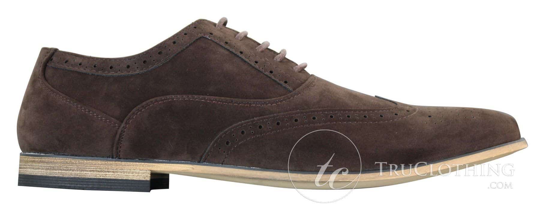 Patron 238 Ανδρικά Δερμάτινα Brogues από Σουέτ, Έξυπνα, Καθημερινά, Κόκκινα, Καφέ, Ναυτικό, Μαύρο, Ρετρό, Παπούτσια με Δαντέλα