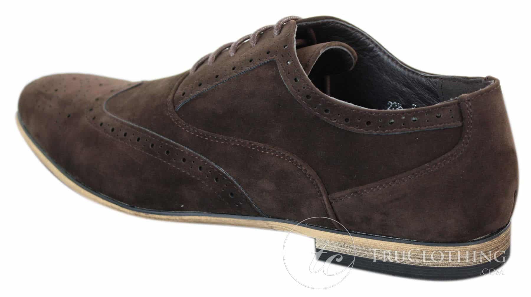 Patron 238 Ανδρικά Δερμάτινα Brogues από Σουέτ, Έξυπνα, Καθημερινά, Κόκκινα, Καφέ, Ναυτικό, Μαύρο, Ρετρό, Παπούτσια με Δαντέλα