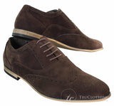 Patron 238 Ανδρικά Δερμάτινα Brogues από Σουέτ, Έξυπνα, Καθημερινά, Κόκκινα, Καφέ, Ναυτικό, Μαύρο, Ρετρό, Παπούτσια με Δαντέλα