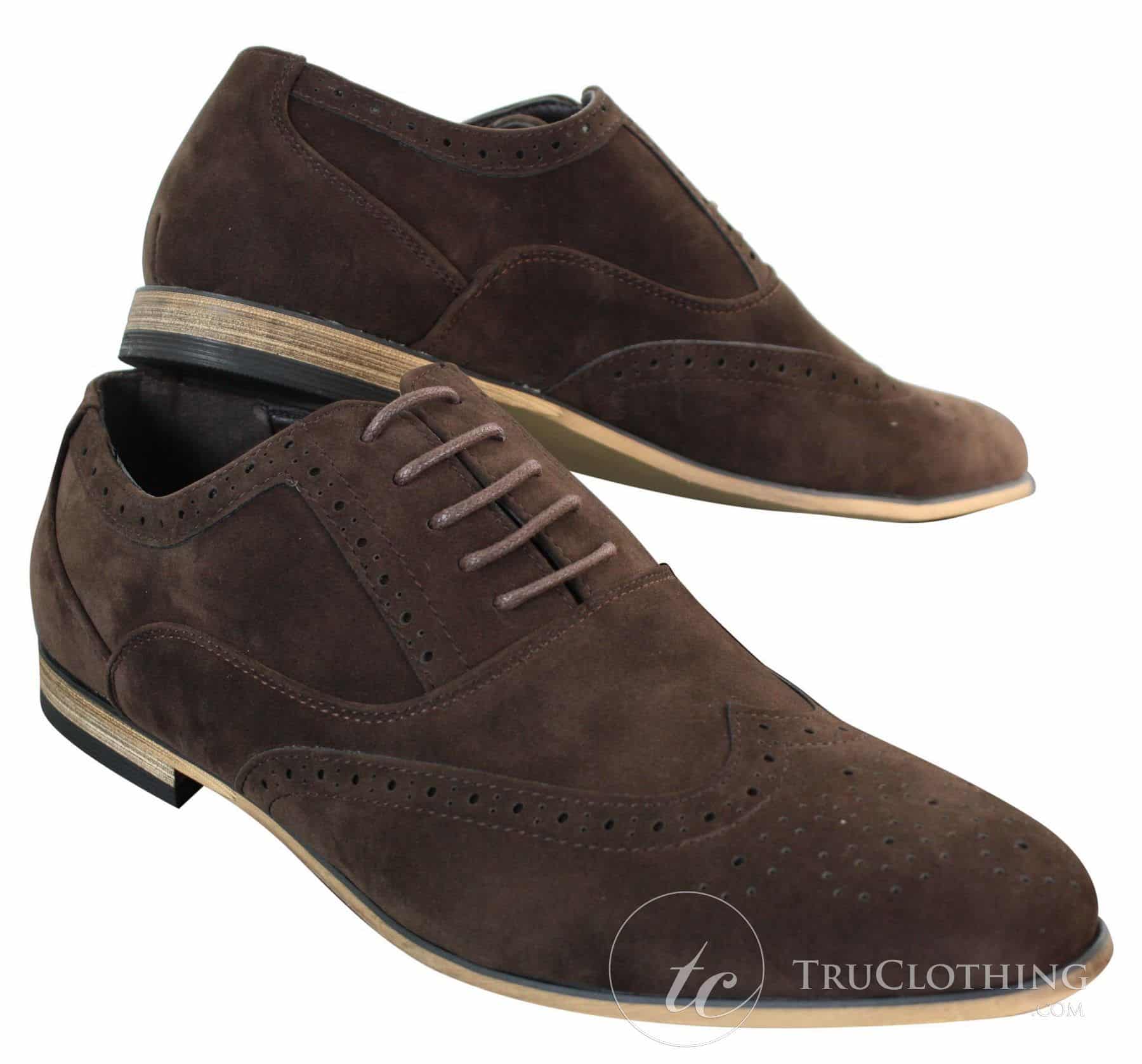 Patron 238 Ανδρικά Δερμάτινα Brogues από Σουέτ, Έξυπνα, Καθημερινά, Κόκκινα, Καφέ, Ναυτικό, Μαύρο, Ρετρό, Παπούτσια με Δαντέλα