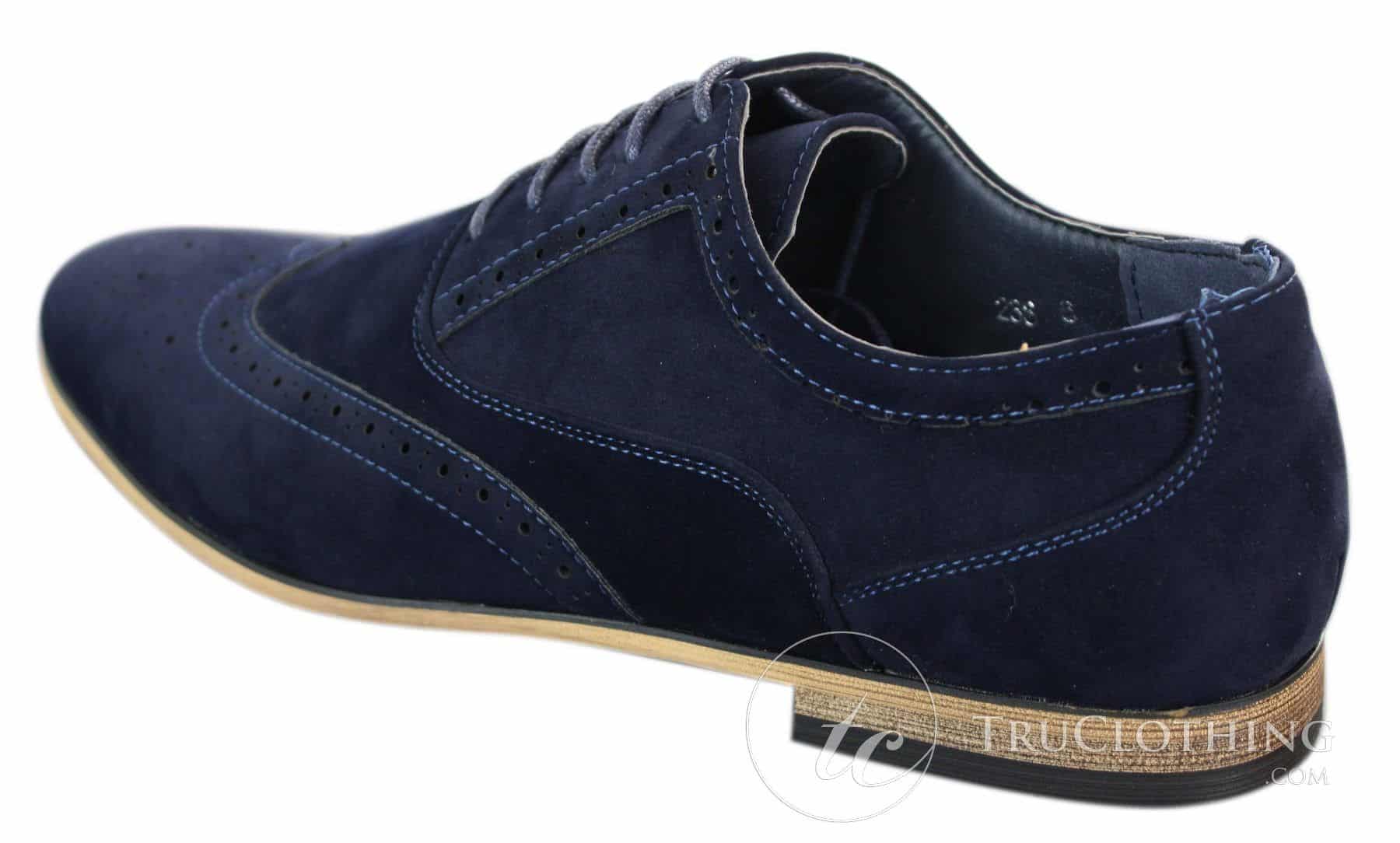 Patron 238 Ανδρικά Δερμάτινα Brogues από Σουέτ, Έξυπνα, Καθημερινά, Κόκκινα, Καφέ, Ναυτικό, Μαύρο, Ρετρό, Παπούτσια με Δαντέλα