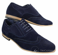 Patron 238 Ανδρικά Δερμάτινα Brogues από Σουέτ, Έξυπνα, Καθημερινά, Κόκκινα, Καφέ, Ναυτικό, Μαύρο, Ρετρό, Παπούτσια με Δαντέλα