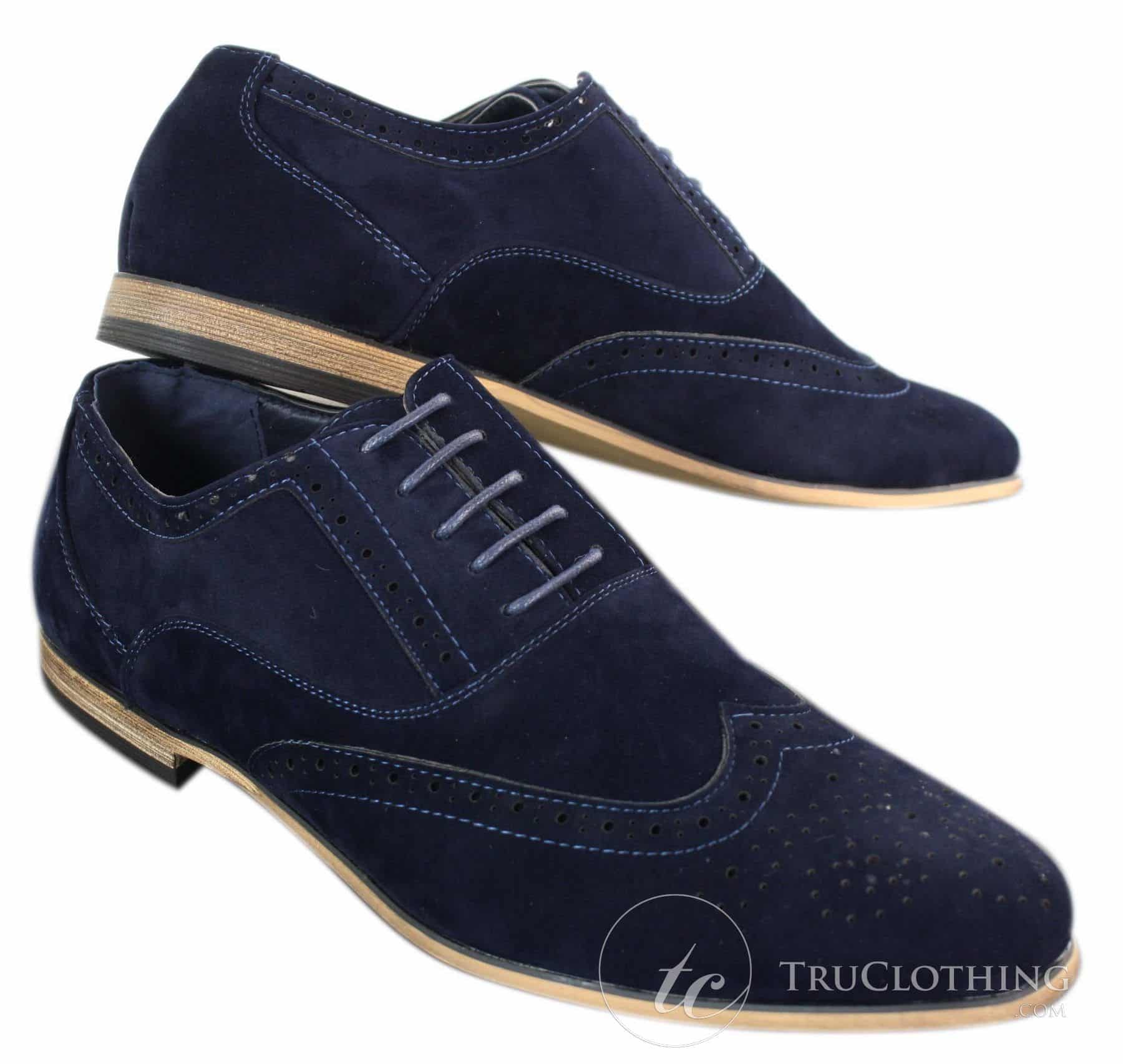 Patron 238 Ανδρικά Δερμάτινα Brogues από Σουέτ, Έξυπνα, Καθημερινά, Κόκκινα, Καφέ, Ναυτικό, Μαύρο, Ρετρό, Παπούτσια με Δαντέλα