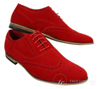 Patron 238 Ανδρικά Δερμάτινα Brogues από Σουέτ, Έξυπνα, Καθημερινά, Κόκκινα, Καφέ, Ναυτικό, Μαύρο, Ρετρό, Παπούτσια με Δαντέλα