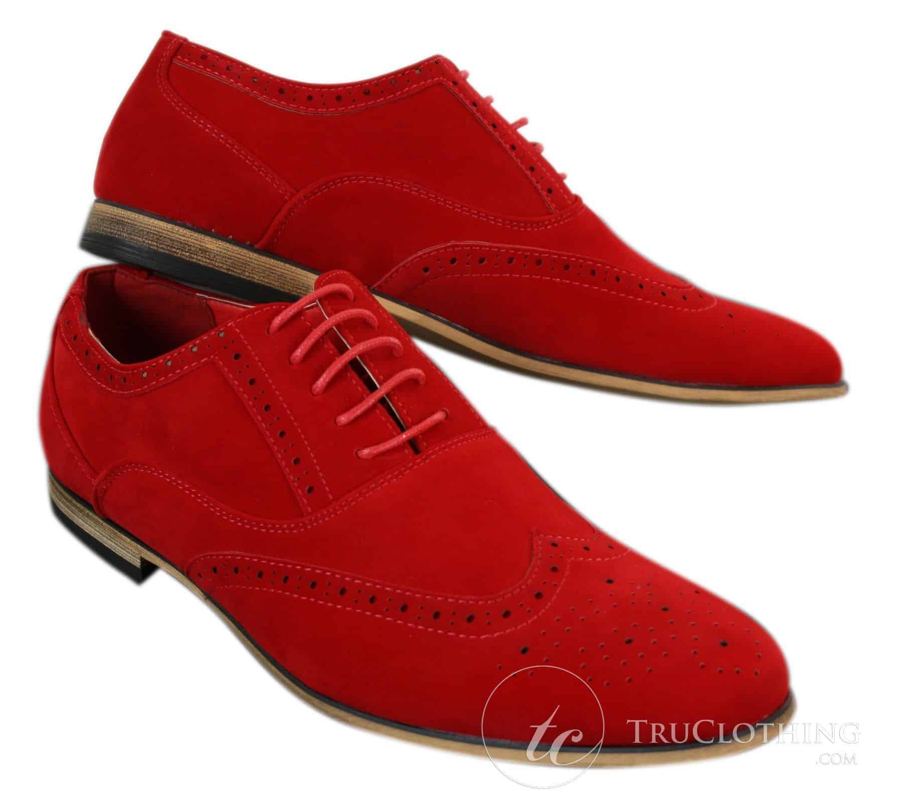 Patron 238 Ανδρικά Δερμάτινα Brogues από Σουέτ, Έξυπνα, Καθημερινά, Κόκκινα, Καφέ, Ναυτικό, Μαύρο, Ρετρό, Παπούτσια με Δαντέλα
