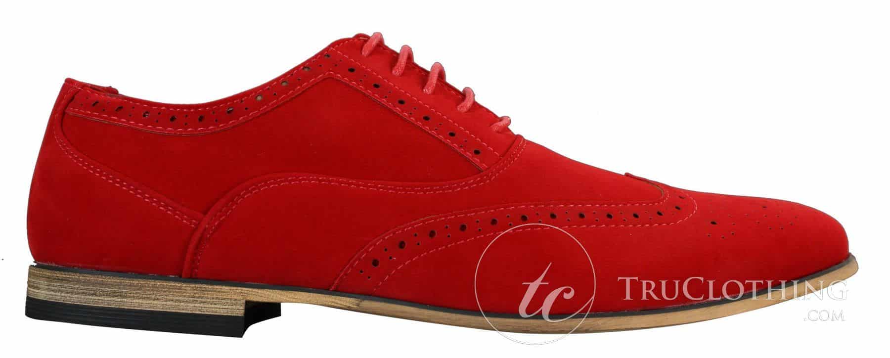 Patron 238 Ανδρικά Δερμάτινα Brogues από Σουέτ, Έξυπνα, Καθημερινά, Κόκκινα, Καφέ, Ναυτικό, Μαύρο, Ρετρό, Παπούτσια με Δαντέλα