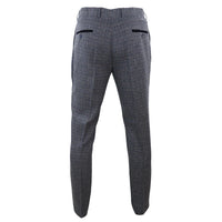 Ralph - Ανδρικό Παντελόνι από Τουίντ σε Μπλε Σκούρο Μπλε
