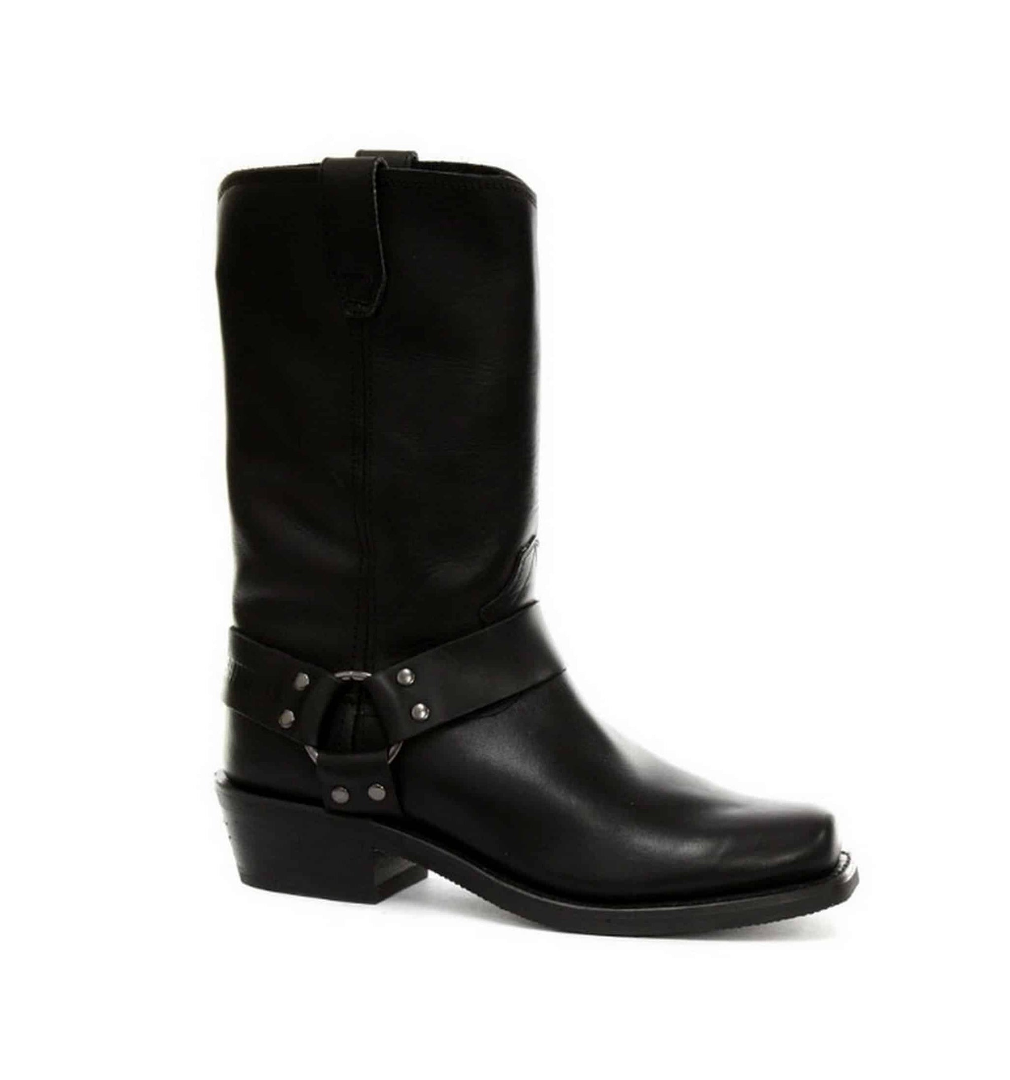 Unisex Δερμάτινες Μπότες Ποδηλασίας με Αγκράφα, Ροκ Πανκ, Καουμπόικες Μπότες Ιππασίας