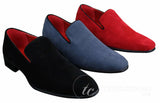 Ανδρικά Slip On Σουέτ Loafers Driving Shoes Δερμάτινα Smart Casual Κόκκινο Μπλε Μαύρο