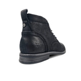 Sebastian - Ανδρικές Μαύρες Δερμάτινες Μπότες Desert με Κορδόνια