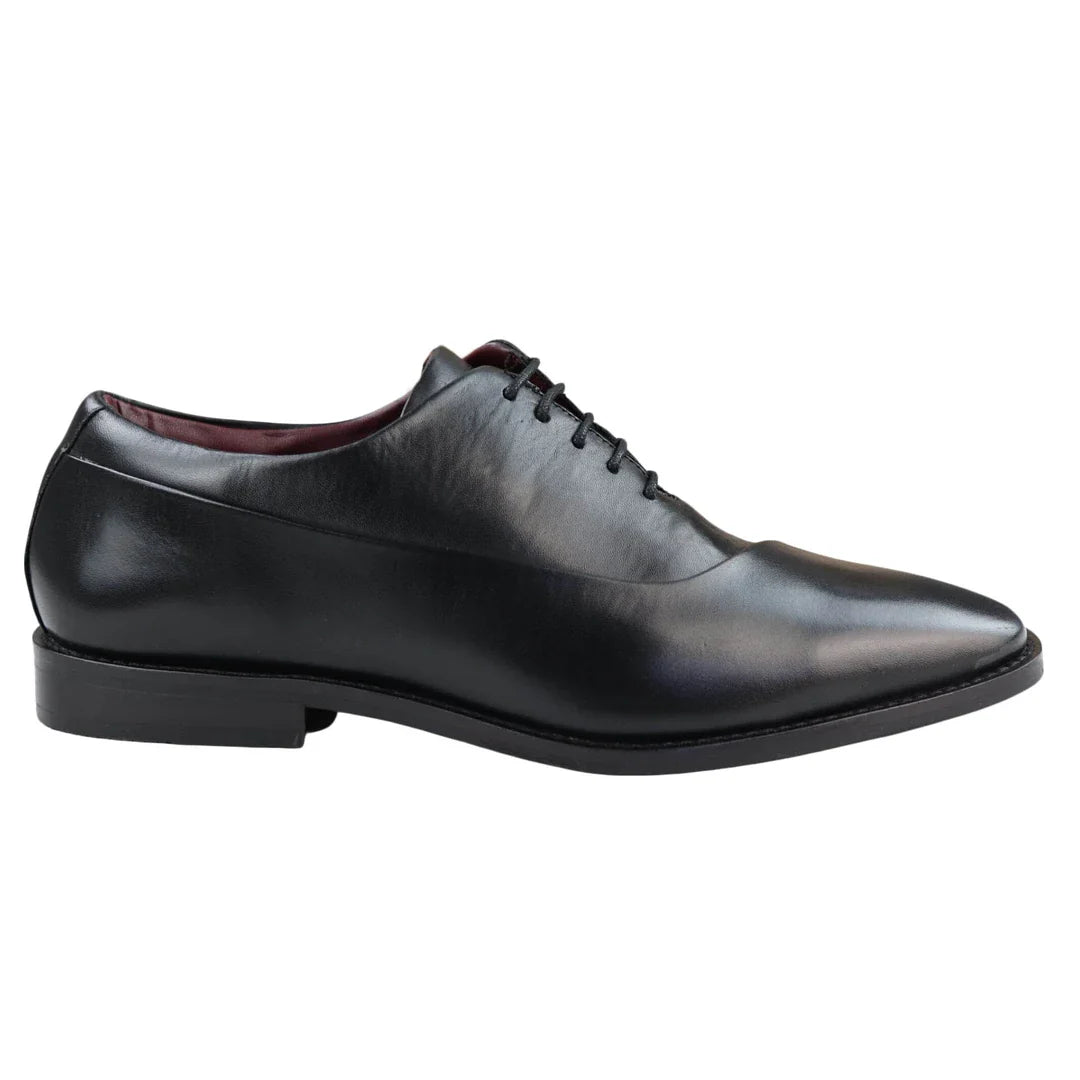 Ανδρικά Παπούτσια Derby με Δερμάτινα Κορδόνια Smart Formal Classic Μαύρο