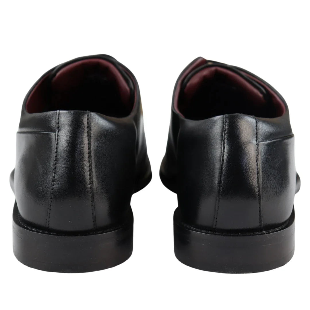 Ανδρικά Παπούτσια Derby με Δερμάτινα Κορδόνια Smart Formal Classic Μαύρο