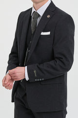 Ανδρικό μαύρο vintage κοστούμι της δεκαετίας του 1920