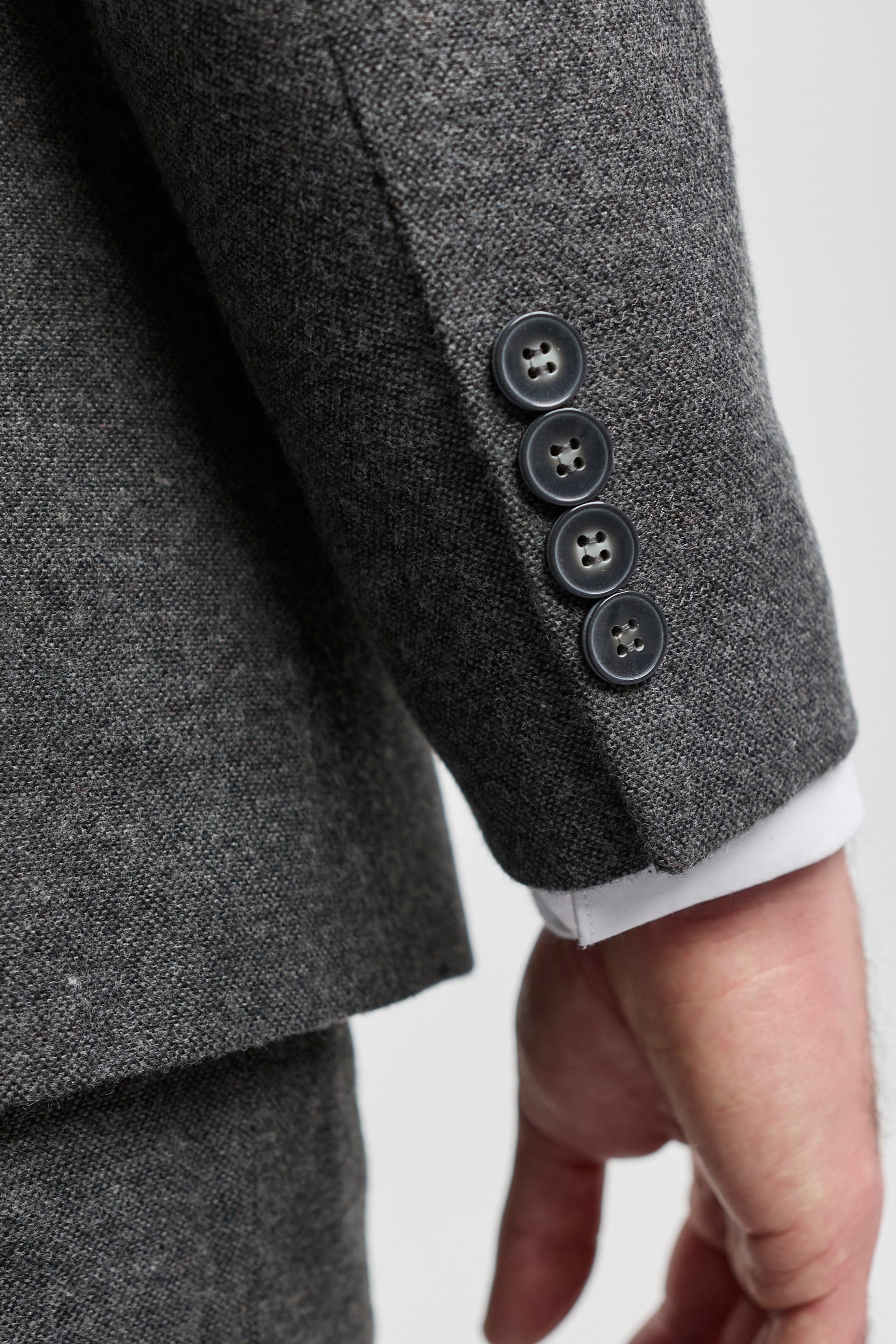 Ανδρικό γκρι μάλλινο κοστούμι Peaky Blinders της δεκαετίας του 1920