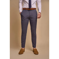 Tokyo - Ανδρικό Μπλε Σκούρο Κοστούμι 2 Τεμαχίων με Σταυρωτό Στήθος