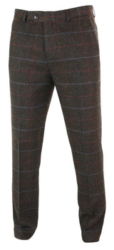 Cavani Tommy - Ανδρικό Κλασικό Vintage Παντελόνι με Καρό Tweed και Ψαροκόκκαλο