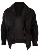Ανδρικό κλασικό μπουφάν Bomber μαύρο Nubuck πλυμένο καφέ από γνήσιο δέρμα - καφέ