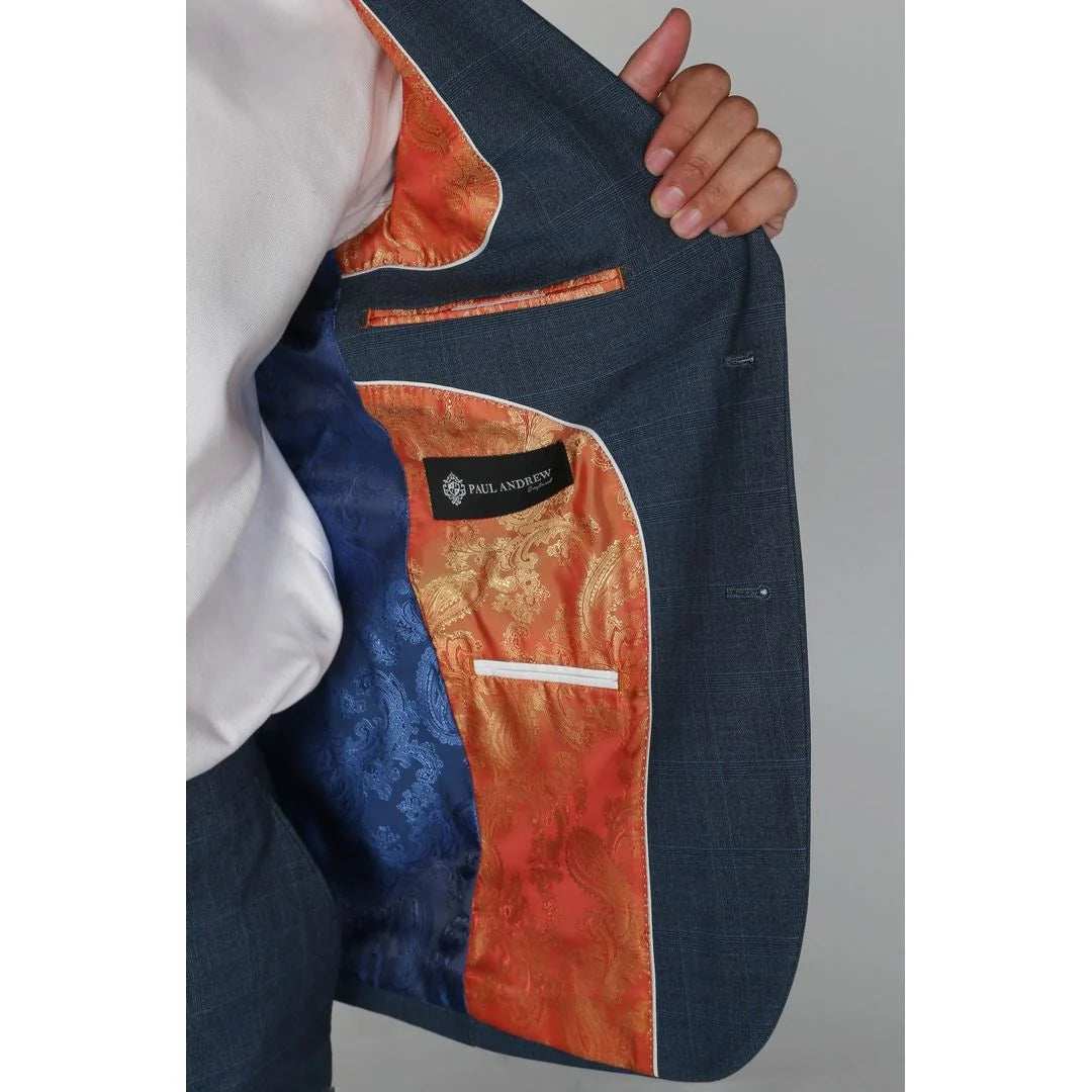 Viceroy - Ανδρικό Μπλε Καρό Σακάκι