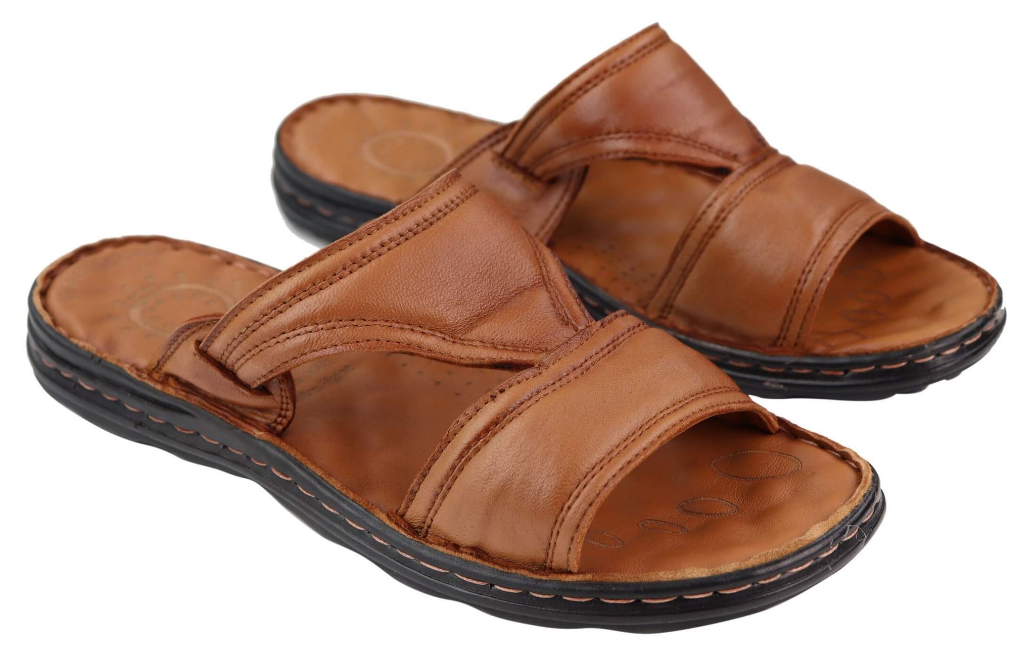 Ανδρικά δερμάτινα σανδάλια Nappa Slip On