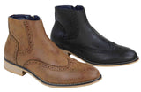Ανδρικές Μπότες Peaky Blinders Brogue με Φερμουάρ